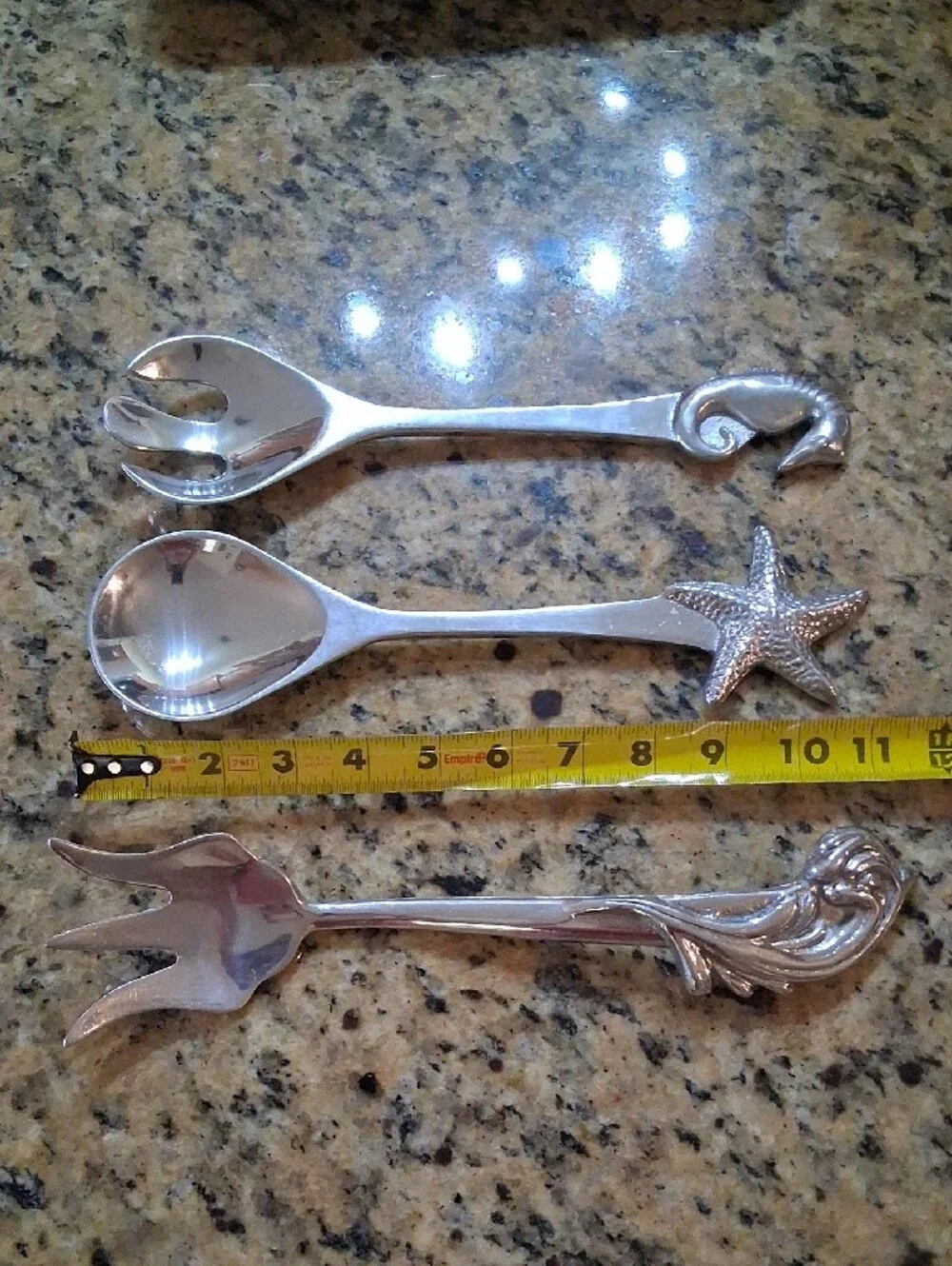 Vintage Mariposa 1994/1998 Ocean Sculpted Theme Salad Servers. 11
